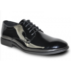 VANGELO Men Dress Shoe TAB-1 Oxford Formal Tuxedo for Prom & Wedding Black Patent - Wide Width Available
